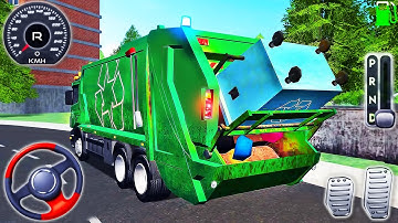 Trash Truck Simulator - Garbage Dump Truck City Driving - Android GamePlay