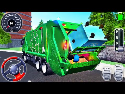 Trash Truck Simulator - Garbage Dump Truck City Driving - Android GamePlay