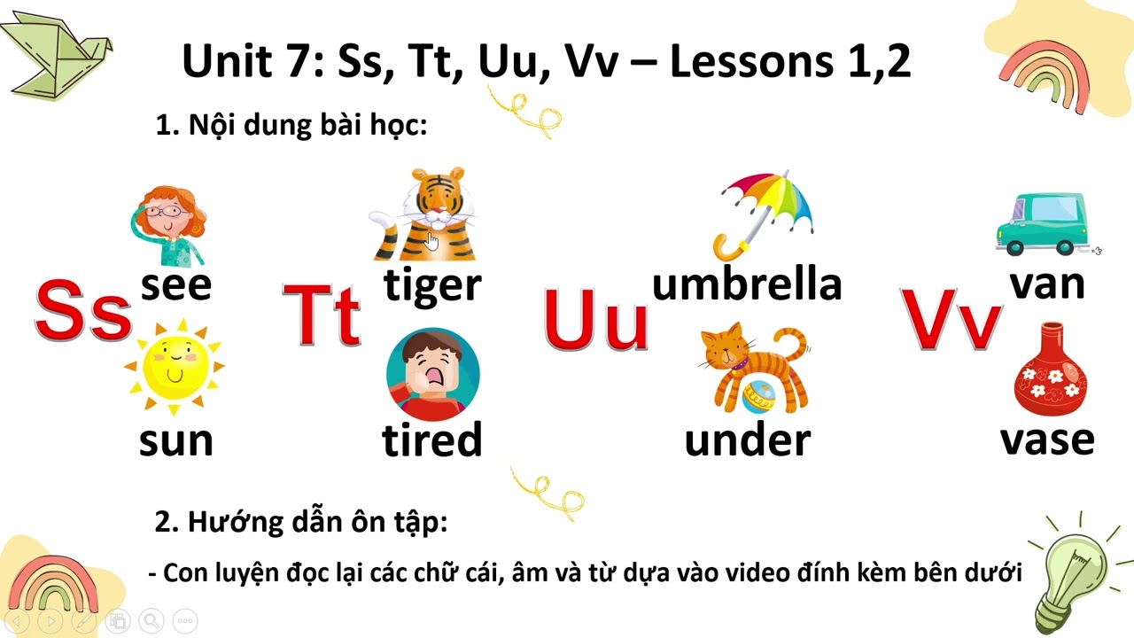 ACADEMY STARS STARTER - UNIT 7: STUV - LESSONS L1,2,3,4