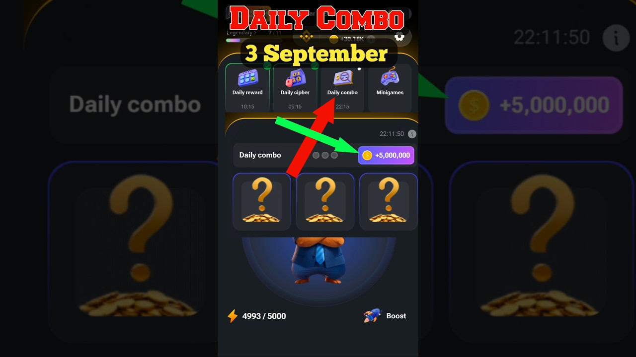 Hamster Kombat 🦝 3 September Daily Combo 