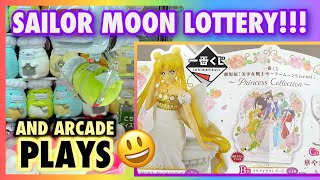 NEW SAILOR MOON LOTTERY AND ARCADE PLAYS!!!