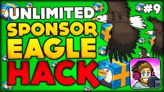 BRAND NEW HACK FOR UNLIMTIED SPONSOR EAGLE!! LEVEL UP FAST!! (PewDiePie Tuber Simulator #9)