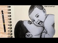 Mother's day drawing | pencil drawing for mother's day | drawing for mothers day and baby