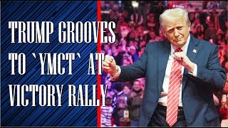 Donald Trump dances to 'YMCA' with Village People at Pre-inaugural Victory Rally