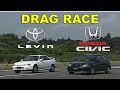 Drag Race #59 | Honda Civic SiR (VTi) vs Toyota Corolla Levin BZ-R
