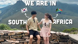 Travel vlog - My Korean🇰🇷 Husband FINALLY went to SOUTH AFRICA🇿🇦✈️ to meet my PARENTS😱🥳 (& see REAL lions😉🦁)
