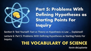 09.06. Part 5: Problems With Defining Hypotheses as Starting Points For Inquiry
