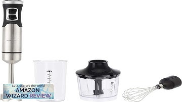 Amazon Basics 500 Watt Multi-Speed Immersion Hand Blender with Attachments Silver Review