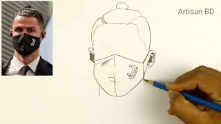 Drawing Of Sketches Cristiano Ronaldo With Marks Draw Cr7 Football Player From Qatar World Cup