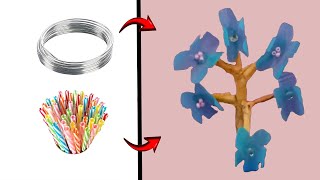 DIY Wire Flower Bouquet | #flowerbouquet from wire and glue #craft #youtube #decoration