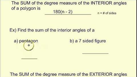 6.1 polygon angle sum theorems