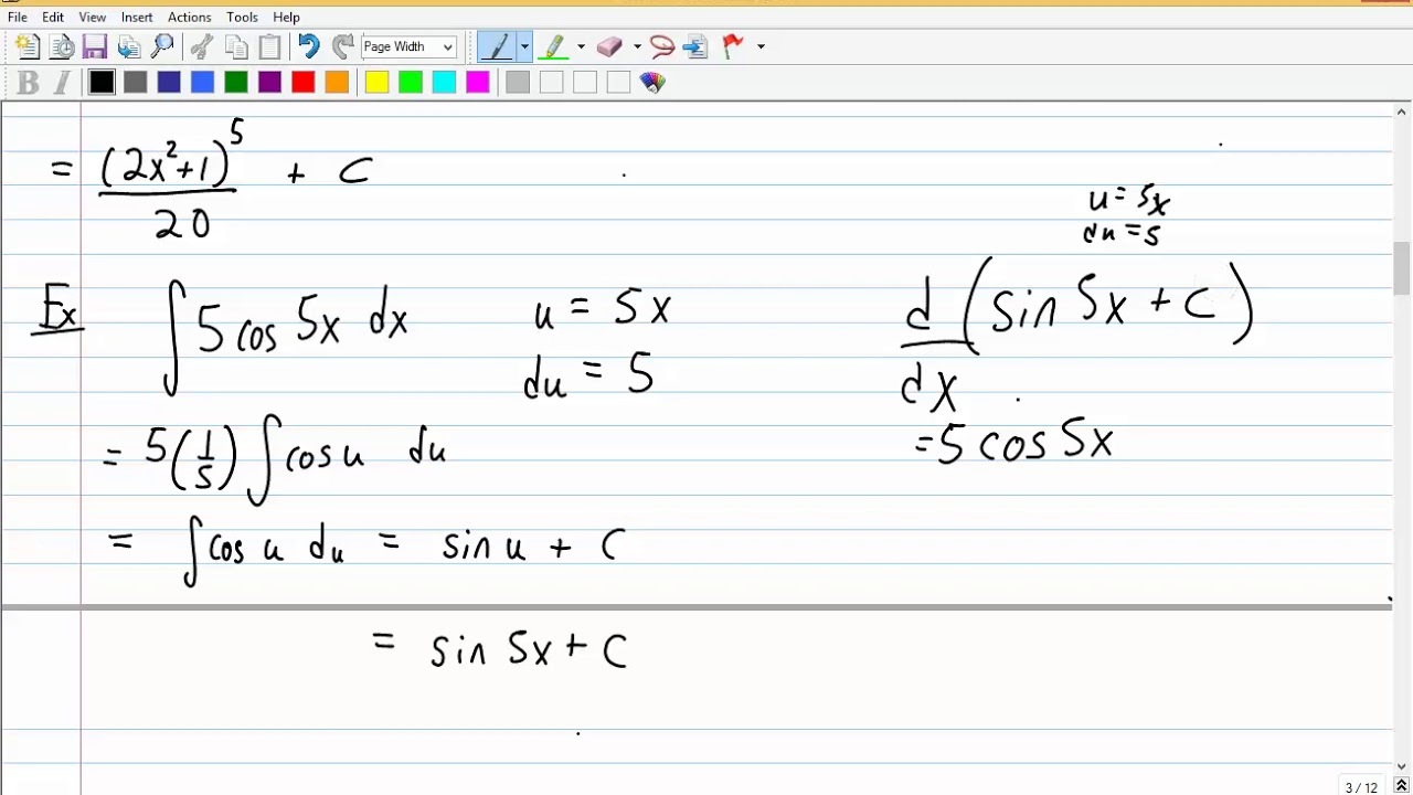 U substitution introduction - YouTube