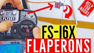 FlySky FS-i6X How to Setup Flaperons - 2-Position Flaperons mix with i6X and iA6B Rx Tutorial Guide