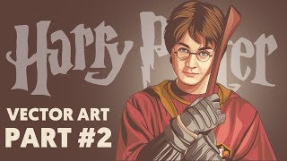 HOW TO MAKE VECTOR ART HARRY POTTER (PART #2)