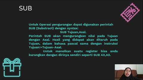 Operasi Aritmatika || BAHASA ASSEMBLY 8086