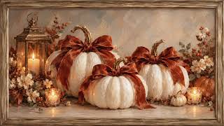 Cozy Autumn Pumpkins & Candlelight | Elegant Fall Decor | Frame TV Art 4K screenshot 4