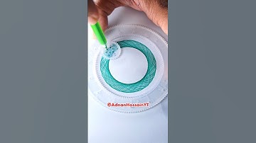 green color spiral drawing is huge #satisfying