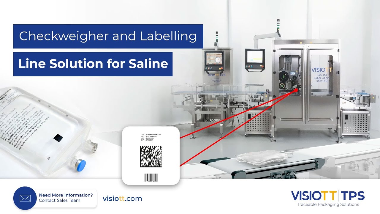 Checkweigher and Labelling Line Solution | CW-110 x LAS-100 | VISIOTT TPS
