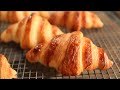 ครัวซองต์เนยสด โฮมเมด สูตร1โพรงสวย ขึ้นรูป รีดมือ how to make Croissants at home l Dimple kitchen