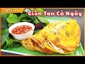 Bí Quyết Đổ BÁNH XÈO MỎNG GIÒN LÂU Bằng Gạo Xay Không Cần Mua Bột - Vietnamese Crepe Recipe