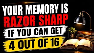 YOUR MEMORY IS RAZOR SHARP IF YOU CAN GET 4 OUT OF 16 |Extreme Intelligence Test