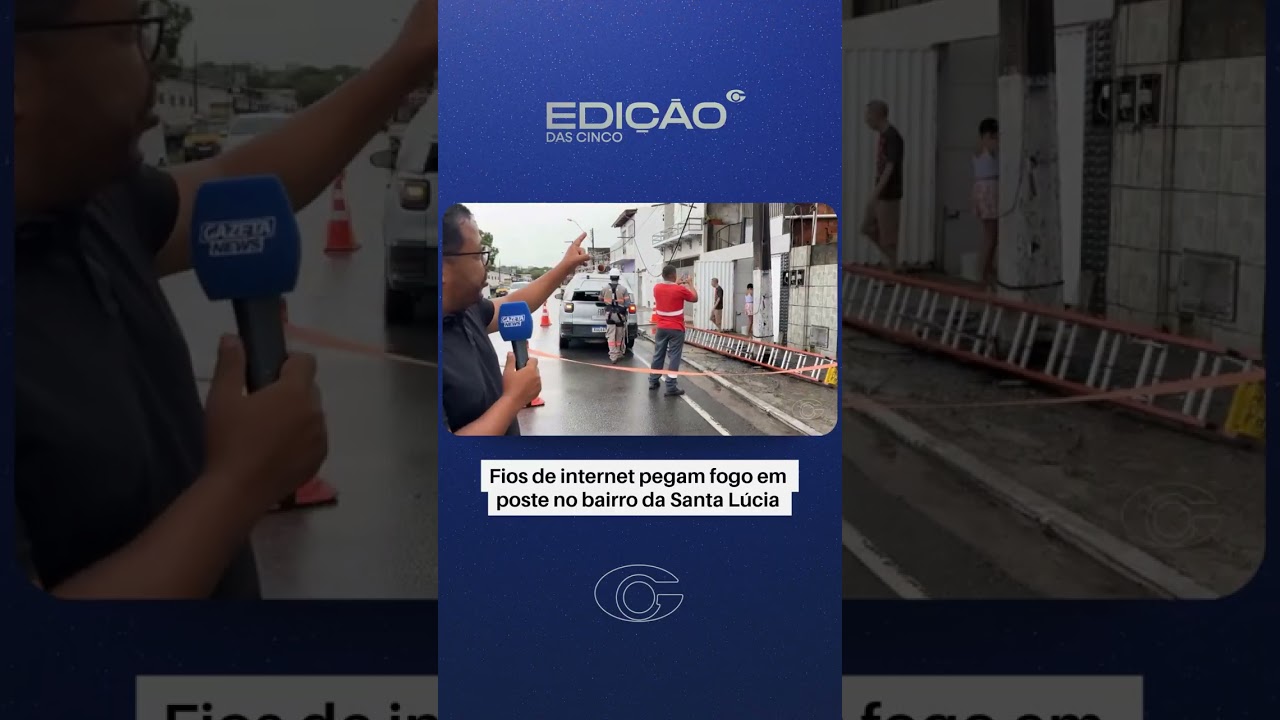 Poste pega fogo e assusta moradores na Santa Lúcia