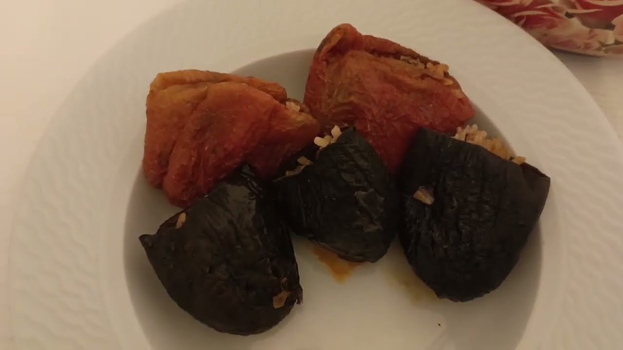 ZEYTİNYAĞLI KURU DOLMA TARİFİ#KURU PATLICAN DOLMASI#yemek tarifleri#ZEYTİNYAĞLILAR#pratik tarifler
