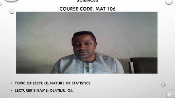 Presentation Nature of Statistics by Dr Olateju