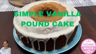 Simple Vanilla Pound Cake #amazing #homemade #easy