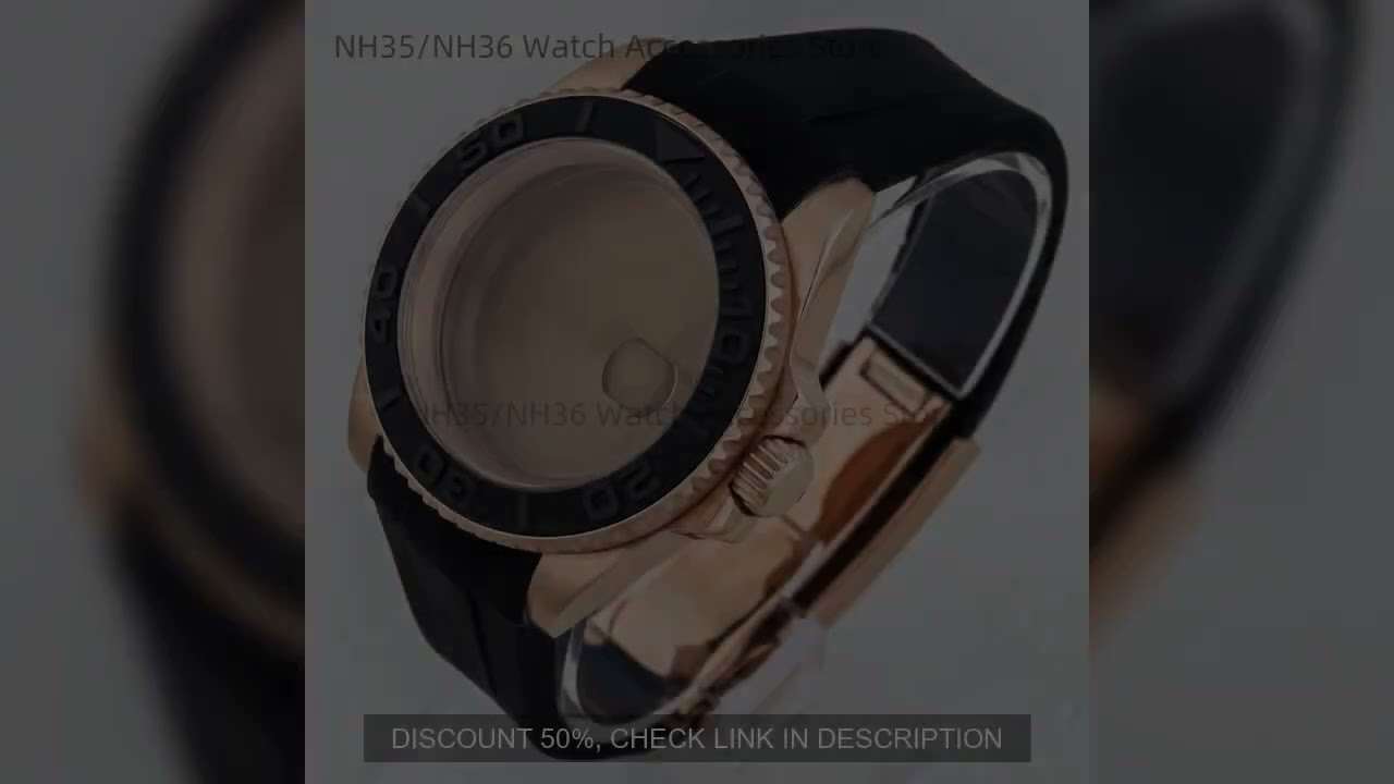 40mm Rose Gold Watch Case Ceramic Bezel Sapphire Glass Stainless Steel for NH35 Nh36 Nh34 Automatic