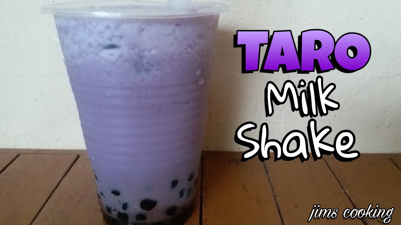 taro milkshake boba milk tea milkshake jims cooking youtube