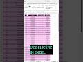 Filter Excel Data with Slicers #shorts