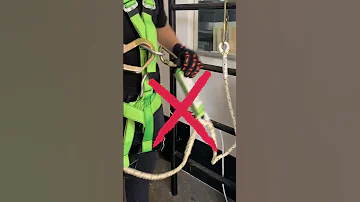 Correct Method Of Connecting Safety Lanyard 