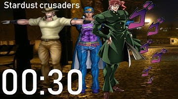 Jojo Stardust Crusaders in 30 seconds
