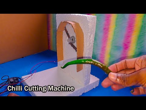 DIY Chili Cutter Machine DC Motor || Simple Science Project 2