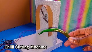 DIY Chili Cutter Machine  DC Motor || Simple Science Project 2