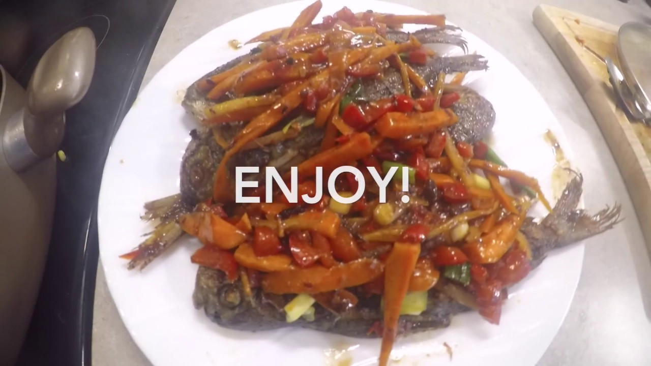 FRIED FISH WITH BLACK BEAN SAUCE EASY RECIPE ASIAN FOOD YouTube