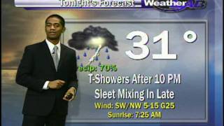 Thunder Showers Tonight. Cold Tomorrow