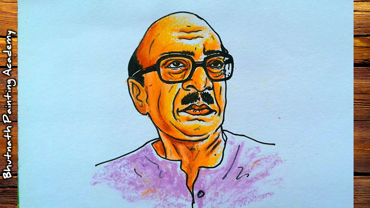 basheer drawing with oil pastels color YouTube