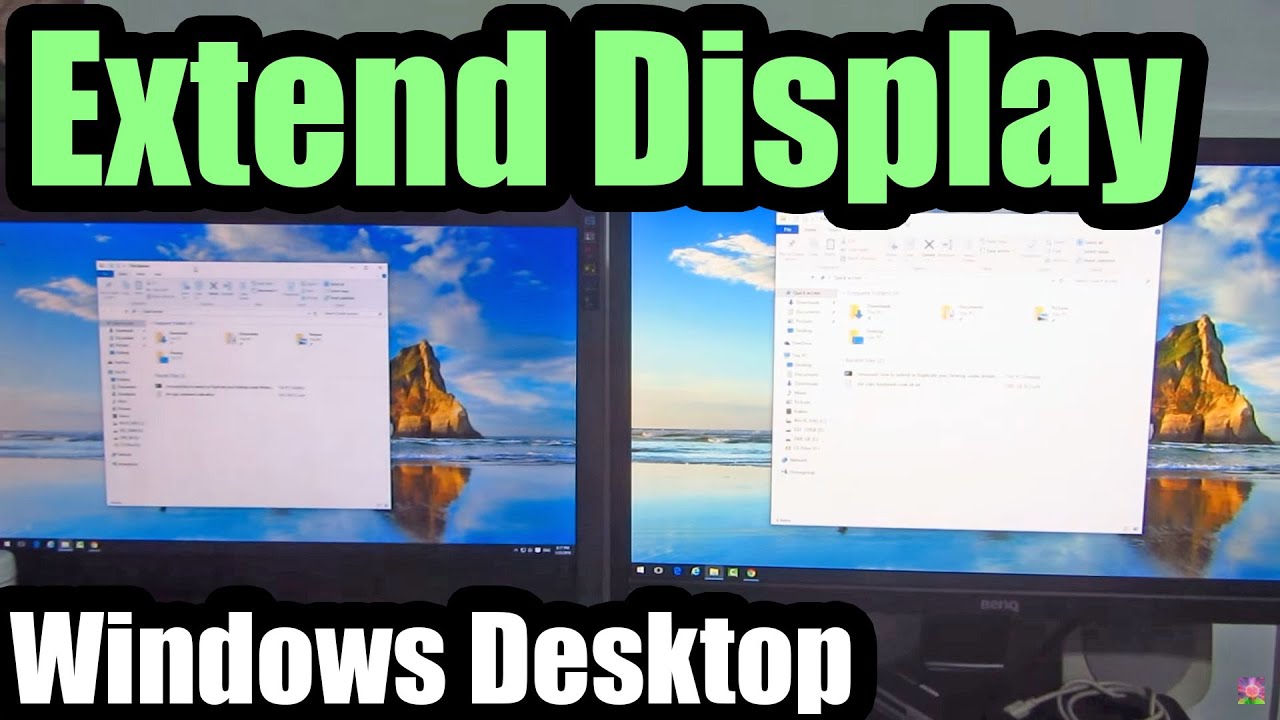 How to Extend or Duplicate your Windows Desktop onto a 2nd Monitor