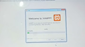 Cara menginstal aplikasi XAMPP di laptop.