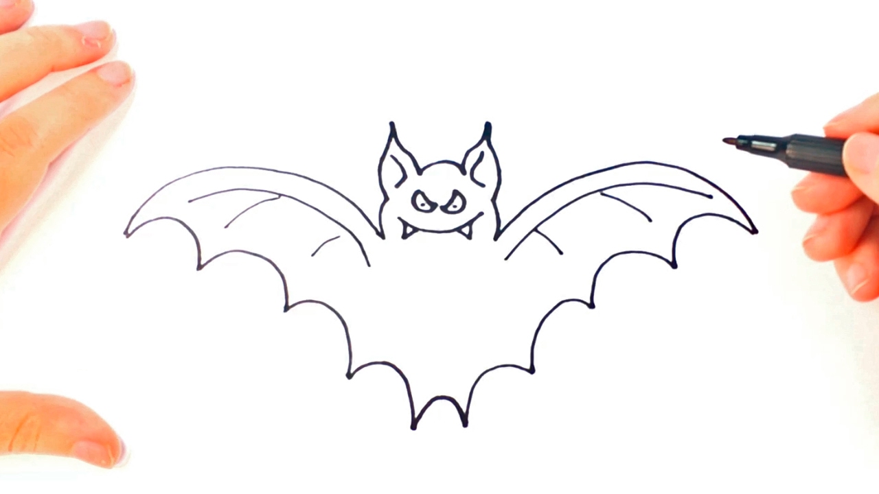 How to draw a Bat Bat Easy Draw Tutorial YouTube