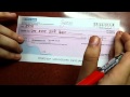 How to fill a cheque
