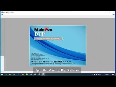 How to use Maintop rip software for printer?