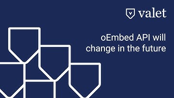 oEmbed API will change in the future