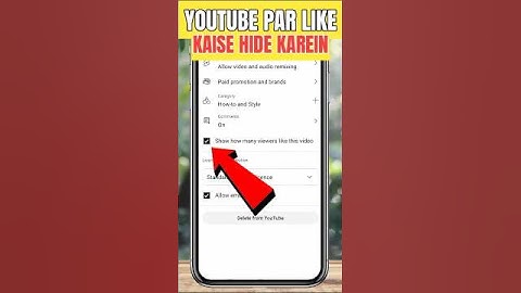 How to hide likes on YouTube video | Likes ko hide kaise karen | Like & Comment Hide #shorts