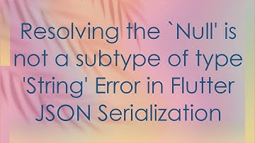 Resolving the `Null