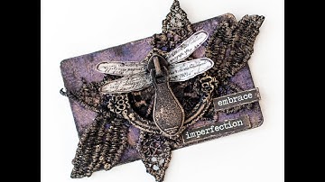 Opal magic wax technique. Mixed media canvas tutorial