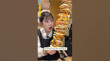 vợ thánh đớp 1 mình ăn hết 30 cái bánh hamburger và 5 cái đùi gà và cái kết #mukbang #shortvideo