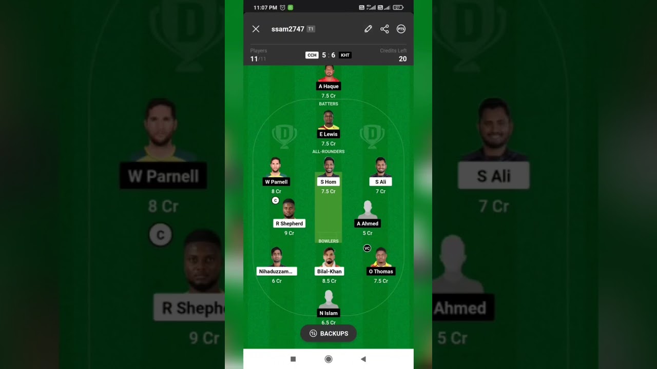 CCH VS KHT | COV VS RAN DREAM11 PREDICTION | BPL DREM11 TEAM